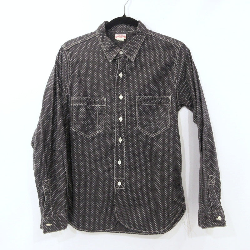 【中古】FREEWHEELERS | フリーホイーラーズ 416P ポルカドットシャツ 長袖シャツ MS16022 DOUBLE DIAMOND ブラック