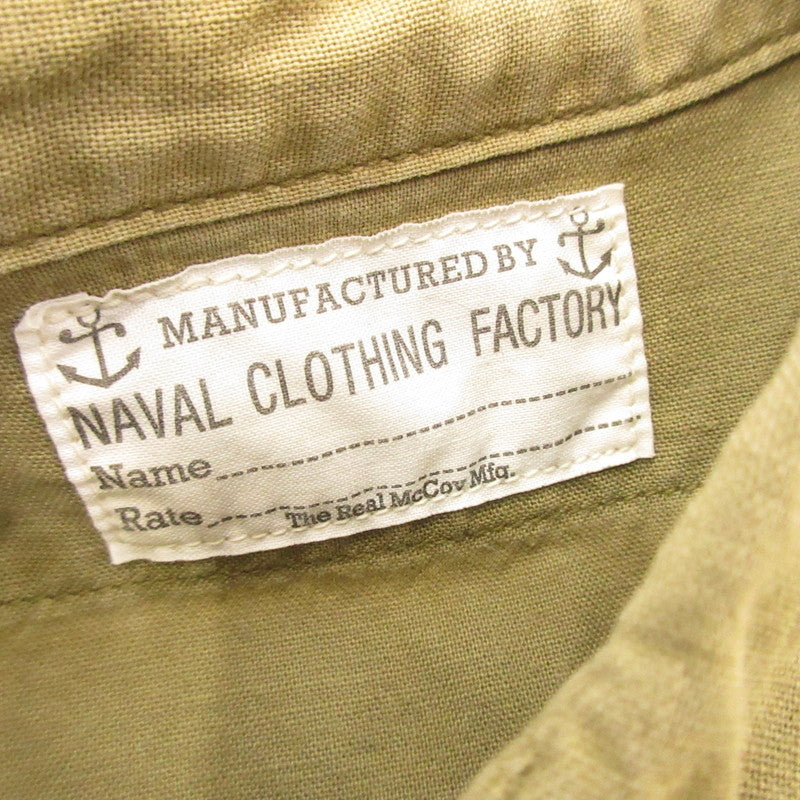 【中古】The REAL McCOY'S | ザリアルマッコイズ NAVAL CLOTHING USN 長袖シャツ カーキ