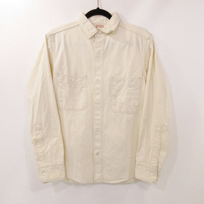 【中古】FREEWHEELERS | フリーホイーラーズ WORK SHIRTS DIAMOND CRACKER 長袖シャツ 2423005 UNION SPECIAL OVERALLS アイボリー