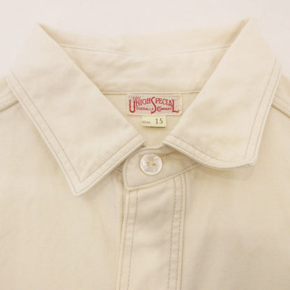 【中古】FREEWHEELERS | フリーホイーラーズ WORK SHIRTS DIAMOND CRACKER 長袖シャツ 2423005 UNION SPECIAL OVERALLS アイボリー
