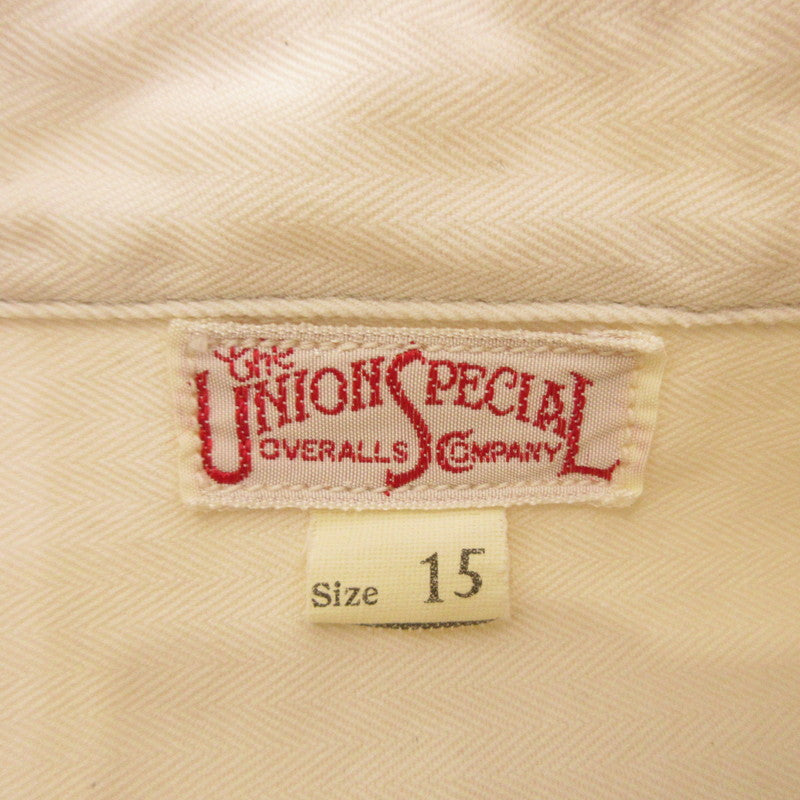 【中古】FREEWHEELERS | フリーホイーラーズ WORK SHIRTS DIAMOND CRACKER 長袖シャツ 2423005 UNION SPECIAL OVERALLS アイボリー