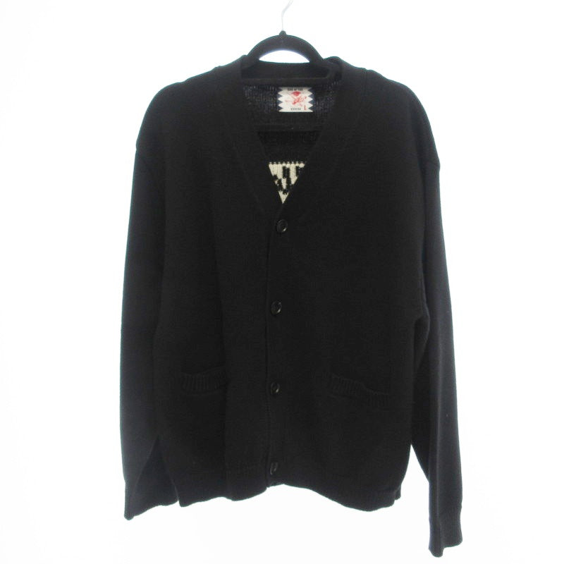 【中古】SON OF THE CHEESE | サノバチーズ I AM ALLERGIC TO PEOPLE カーディガン SC2410-KN01 ブラック サイズ：L
