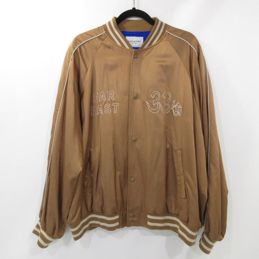 【中古】BlackWeirdos | ブラックウィドーブラックウィドゥ Stadium Satin Jacket スーベニアジャケット 22SS-JK01 ブラウン サイズ：XL
