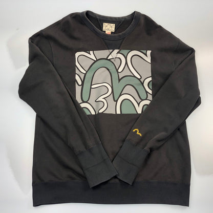 【中古】EVISU | エヴィス スウェット ブラック サイズ：48