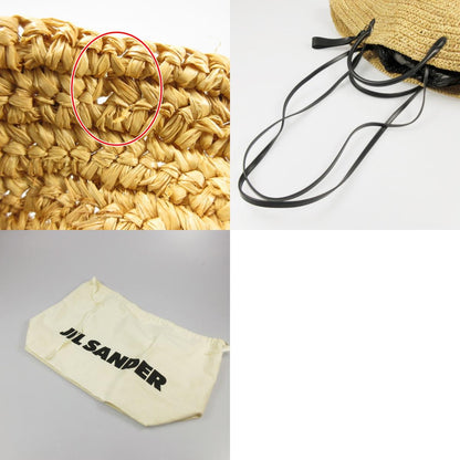 【中古】JIL SANDER | ジルサンダー ソンブレロラフィアトート その他バッグ ブラウン