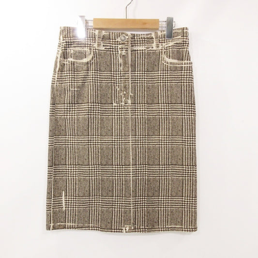 【中古】MAX MARA | マックスマーラ 転写チェックプリント ミニスカート 710101276 サイズ：40
