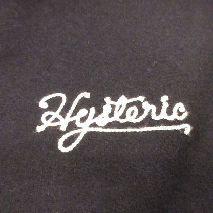 【中古】HYSTERIC GLAMOUR | ヒステリックグラマー TEAM LOGO刺繍 ヴァーシティジャケット スタジャン 02213AB12 ブラック サイズ：L