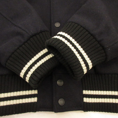 【中古】HYSTERIC GLAMOUR | ヒステリックグラマー TEAM LOGO刺繍 ヴァーシティジャケット スタジャン 02213AB12 ブラック サイズ：L