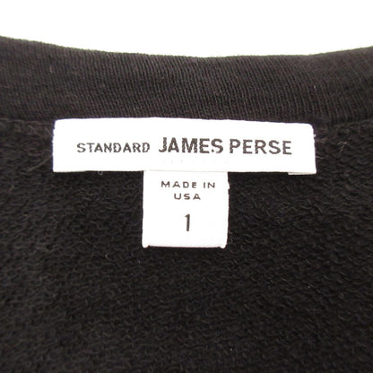 【中古】JAMES PERSE | ジェームスパース バックパイルスウェットプルオーバーTシャツ 長袖Ｔシャツ 18033003609 ブラック サイズ：1