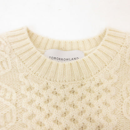 【中古】TOMORROWLAND | トゥモローランド ウールケーブルニット セーター 63-02-45-02026 tricot/フィッシャーマン アイボリー サイズ：M
