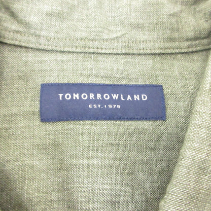 【中古】TOMORROWLAND | トゥモローランド リネンセミワイドカラーシャツ 長袖シャツ 63-01-42-01306 カーキ サイズ：M