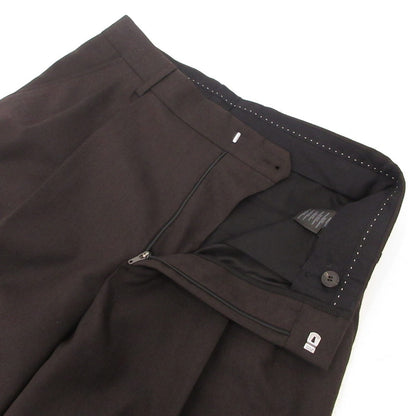 【中古】DRIES VAN NOTEN | ドリスヴァンノッテン ウール2タックスラックス その他ボトムス TOMORROWLAND正規 ブラウン サイズ：46