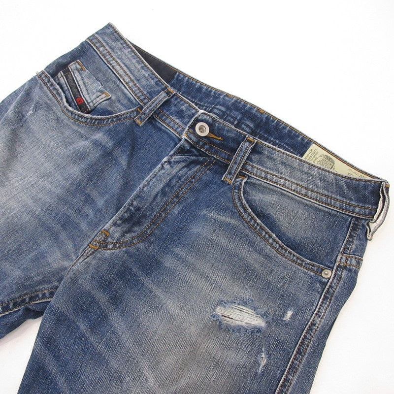 【中古】DIESEL | ディーゼル THOMMER デニムパンツ 069DZ ダメージ加工 ブルー