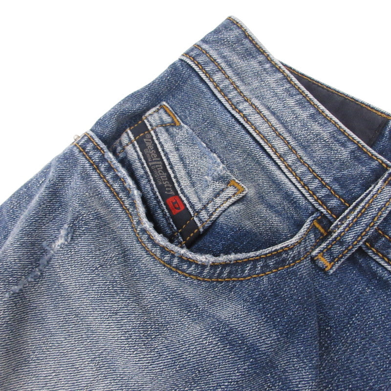 【中古】DIESEL | ディーゼル THOMMER デニムパンツ 069DZ ダメージ加工 ブルー