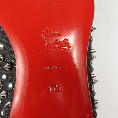【中古】Christian Louboutin | クリスチャンルブタン DANDELION 1C1S FLAT CANVAS LUREX/GG ローファー 1200984 ブラック
