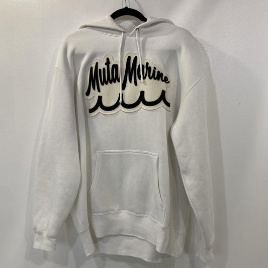 【中古】ACANTHUS | アカンサス Script Logo Hooded Sweatshirts パーカー MA2432 ホワイト サイズ：XL