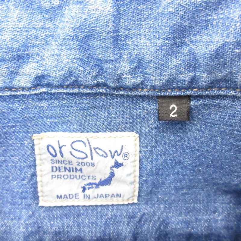【中古】orSlow | オアスロウ BUTTON DOWN SHIRT その他トップス ブルー サイズ：2