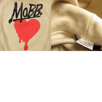 【中古】MOBB | モブ HEART DRIP WAPPEN HOODIE パーカー ベージュ サイズ：S