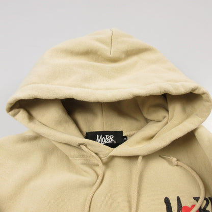 【中古】MOBB | モブ HEART DRIP WAPPEN HOODIE パーカー ベージュ サイズ：S