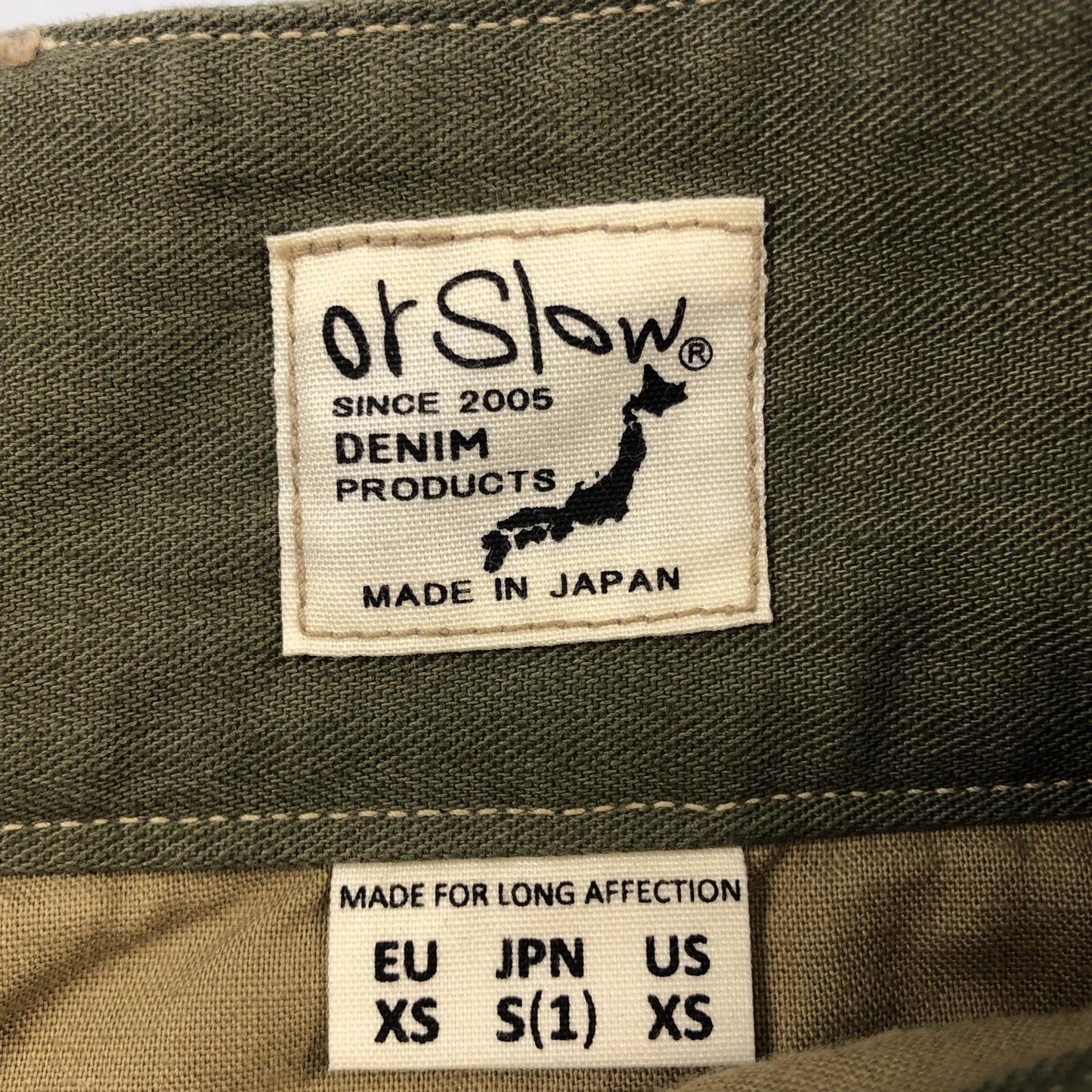 【中古】orSlow | オアスロウ M-47 French Army Cargo Pant カーゴパンツ オリーブ サイズ：S