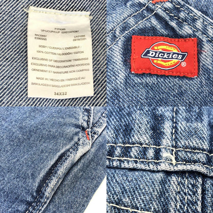 【中古】Dickies | ディッキーズ STONEWASHED INDIGO BIB OVERALL オーバーオール 8396SNB W:34 ブルー