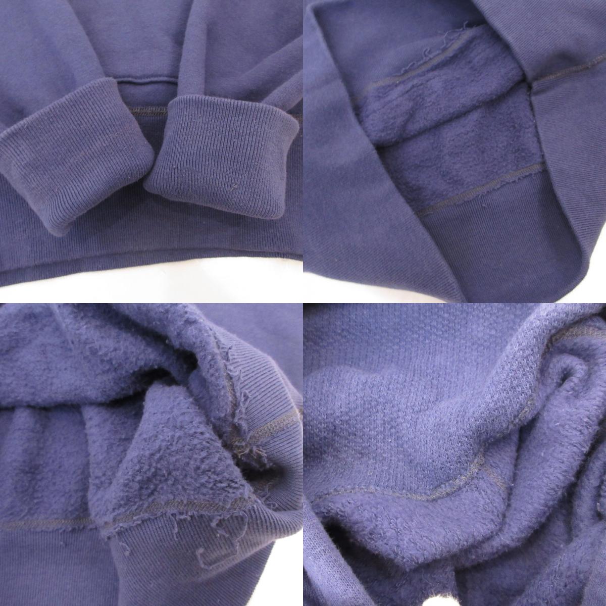 TWO MOON | Two Moon Both V-gusset Loopwheel Sweatshirt Hoodie Navy Size: 40