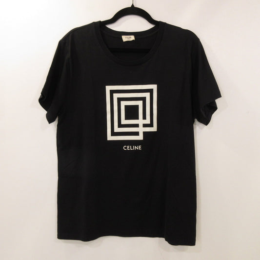 【中古】CELINE | セリーヌ Labyrinthe Show Invitation Tee 半袖Ｔシャツ 2X308605G 国内正規品 ブラック サイズ：XL