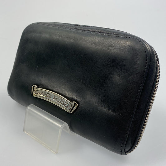 【中古】CHROME HEARTS | クロムハーツ REC ZIP MINI 長財布 ブラック