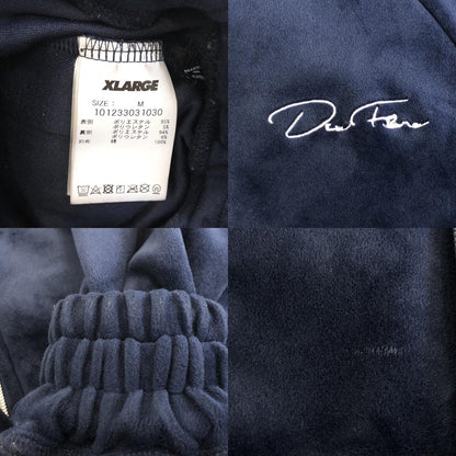 【中古】X-LARGE | エクストララージ VELOR TRACK JACKET/PANTS セットアップ 101233021018/101233031030 ネイビー サイズ：M