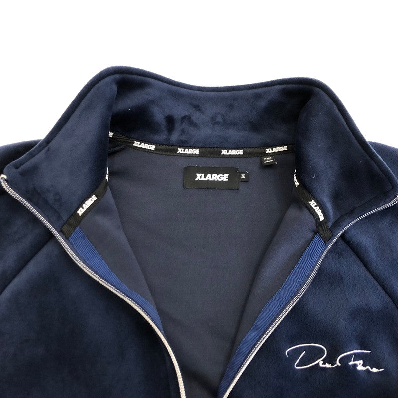 【中古】X-LARGE | エクストララージ VELOR TRACK JACKET/PANTS セットアップ 101233021018/101233031030 ネイビー サイズ：M
