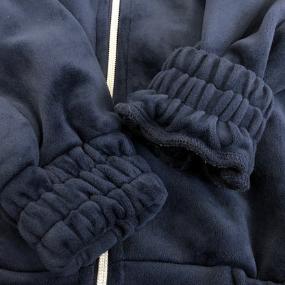 【中古】X-LARGE | エクストララージ VELOR TRACK JACKET/PANTS セットアップ 101233021018/101233031030 ネイビー サイズ：M