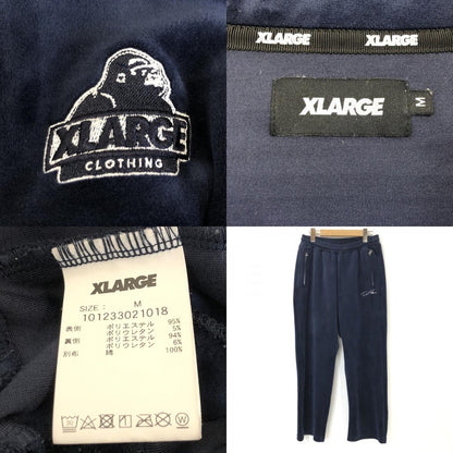 【中古】X-LARGE | エクストララージ VELOR TRACK JACKET/PANTS セットアップ 101233021018/101233031030 ネイビー サイズ：M