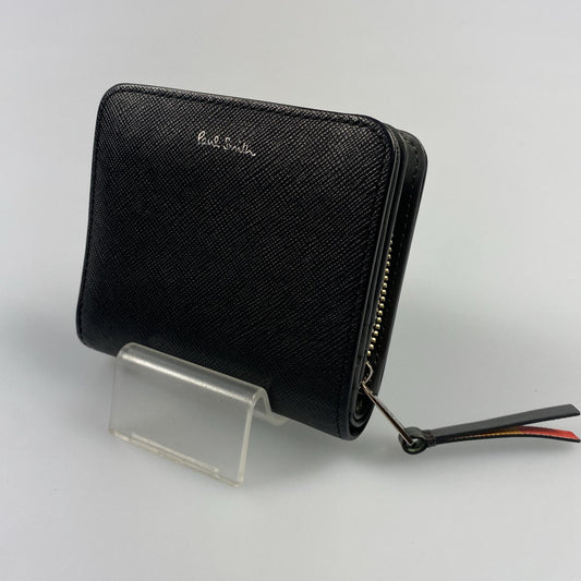 【中古】Paul Smith | ポール・スミス アーティストストライププラー 二つ折り財布 845011 ブラック