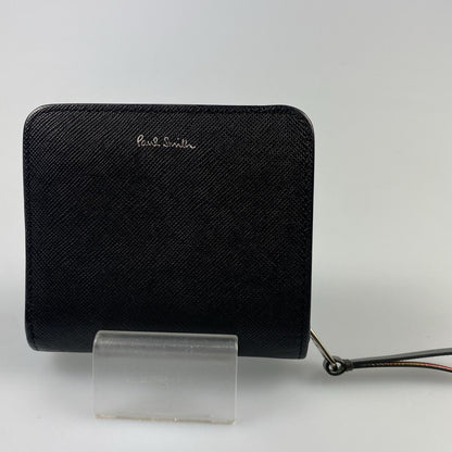 【中古】Paul Smith | ポール・スミス アーティストストライププラー 二つ折り財布 845011 ブラック