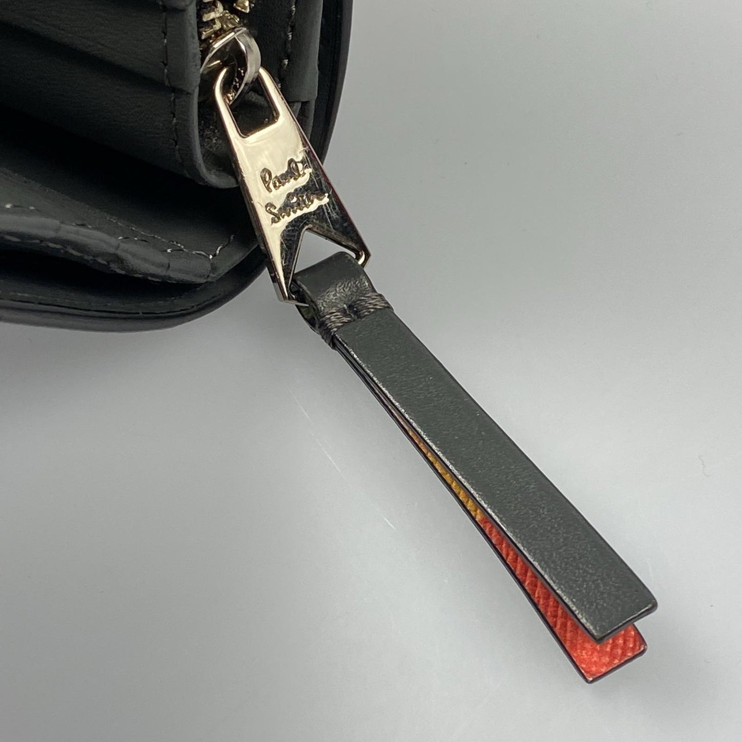 【中古】Paul Smith | ポール・スミス アーティストストライププラー 二つ折り財布 845011 ブラック