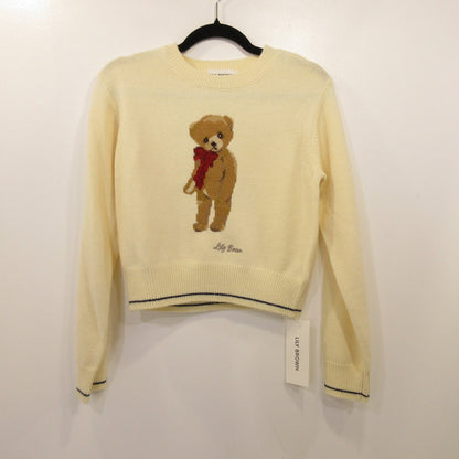 【中古】Lily Brown | リリーブラウン リボンニットプルオーバー セーター LWNT244127 ｻｲｽﾞ:F ベージュ