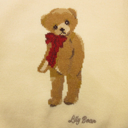 【中古】Lily Brown | リリーブラウン リボンニットプルオーバー セーター LWNT244127 ｻｲｽﾞ:F ベージュ