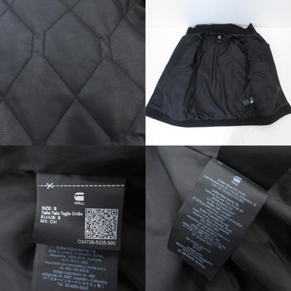 【中古】G-STAR | ジースター MEEFIC-R QLTY BOMBER ミリタリーコート D24726 ブラック サイズ：S