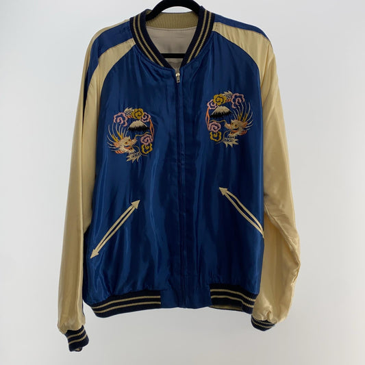 【中古】TAILOR TOYO(東洋エンタープライズ) | テイラートウヨウテイラートーヨー Late 1940s Style “EAGLE”×“JAPAN MAP” スーベニアジャケット TT15390 ブルー サイズ：XXL