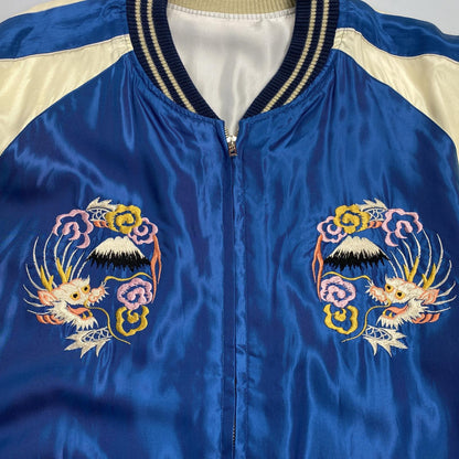 【中古】TAILOR TOYO(東洋エンタープライズ) | テイラートウヨウテイラートーヨー Late 1940s Style “EAGLE”×“JAPAN MAP” スーベニアジャケット TT15390 ブルー サイズ：XXL