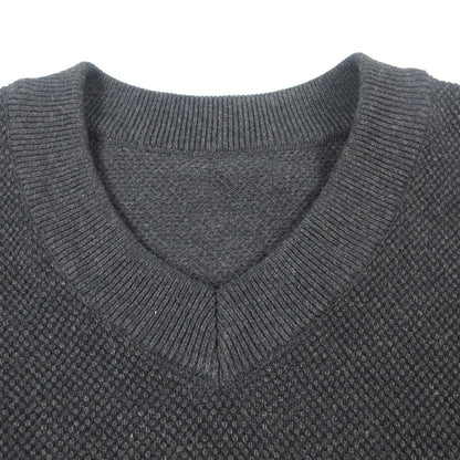 【中古】crepuscule | クレプスキュール Moss Stitch V P/O ニット 2403-001 ブラック