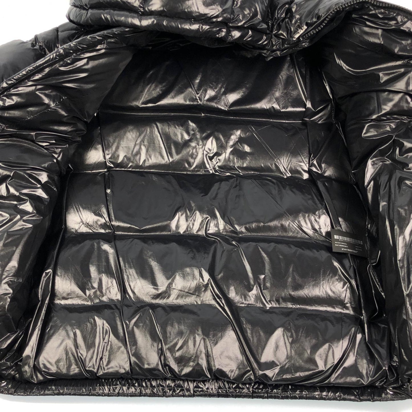 【中古】ZARA | ザラ ダウンフェザー100%パフジャケット ダウンジャケット 3411/411/800 ブラック サイズ：XL