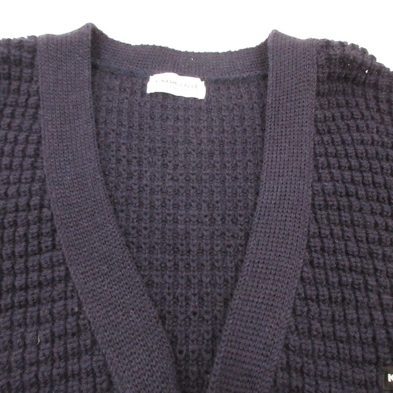 Kinashi Cycle | Kinashi Cycle Waffle Knit Cardigan Cardigan T245 Navy Size: XL