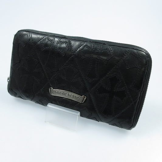 【中古】CHROME HEARTS | クロムハーツ REC F ZIP QUILTED 長財布 ブラック