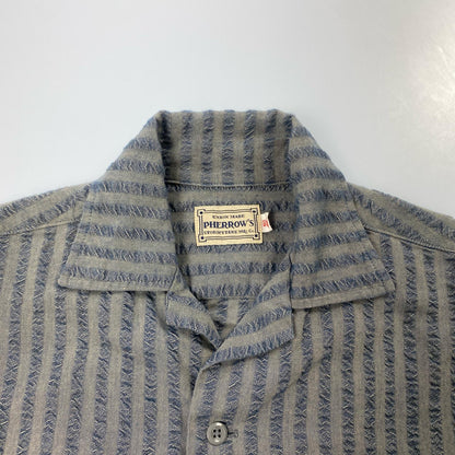 【中古】PHERROWS | フェローズ S/S OPEN COLLAR SHIRTS 半袖シャツ 22S-POES1 ブルー サイズ：38