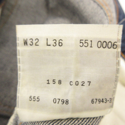 【中古】Levi's | リーバイス 551ZXX デニムパンツ 551-0006 555刻印 ブルー サイズ：32