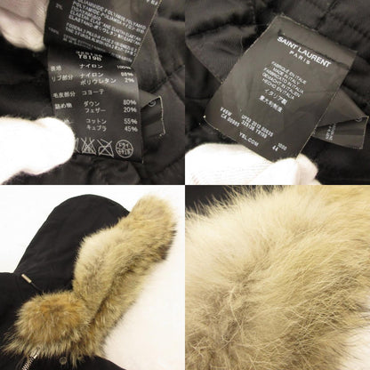 【中古】SAINT LAURENT | サンローラン コヨーテファーダウンブルゾン ダウンジャケット 325136 Y819B 2013A/W 国内正規品/エディ期 ブラック サイズ：44