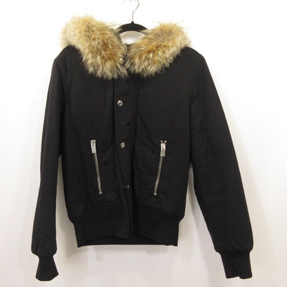 【中古】SAINT LAURENT | サンローラン コヨーテファーダウンブルゾン ダウンジャケット 325136 Y819B 2013A/W 国内正規品/エディ期 ブラック サイズ：44