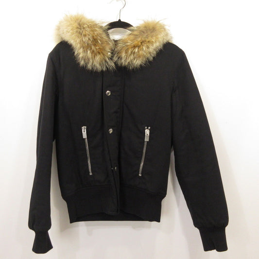 【中古】SAINT LAURENT | サンローラン コヨーテファーダウンブルゾン ダウンジャケット 325136 Y819B 2013A/W 国内正規品/エディ期 ブラック サイズ：44
