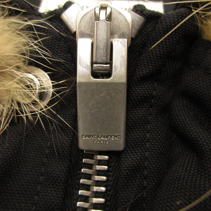 【中古】SAINT LAURENT | サンローラン コヨーテファーダウンブルゾン ダウンジャケット 325136 Y819B 2013A/W 国内正規品/エディ期 ブラック サイズ：44